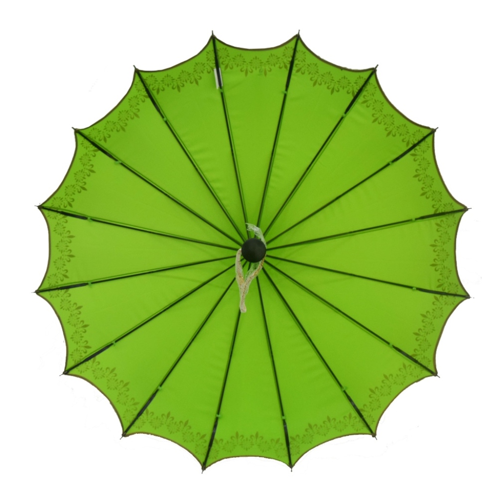 Green & Gold Parasol Style Umbrella by Nola Fabiola (Factory Second) - Picture 8 of 9